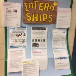 Internship board posted in the Science wing