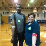 Mrs. Henshaw and Nasir after donating blood at Roxborough HS