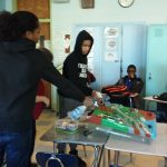 PWD visits classroom with water table demo