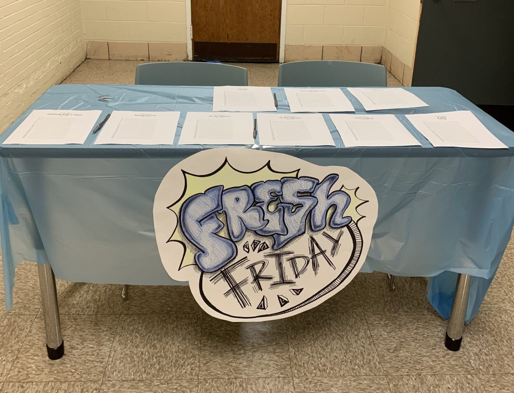Fresh Fest sign up table