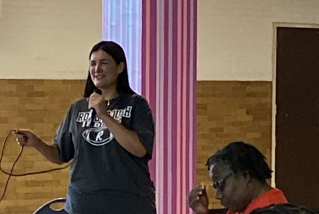 Mrs. Sposato presenting at the Professional development and Team Building activities on October 25, 2019.