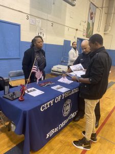 Roxborough students visiting college reps at the College Fair