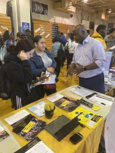 Roxborough students visiting college reps at the College Fair