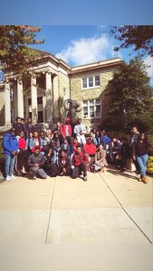 10th grader English students visited West Chester University to tour campus and to see Shakespeare's play, Macbeth.