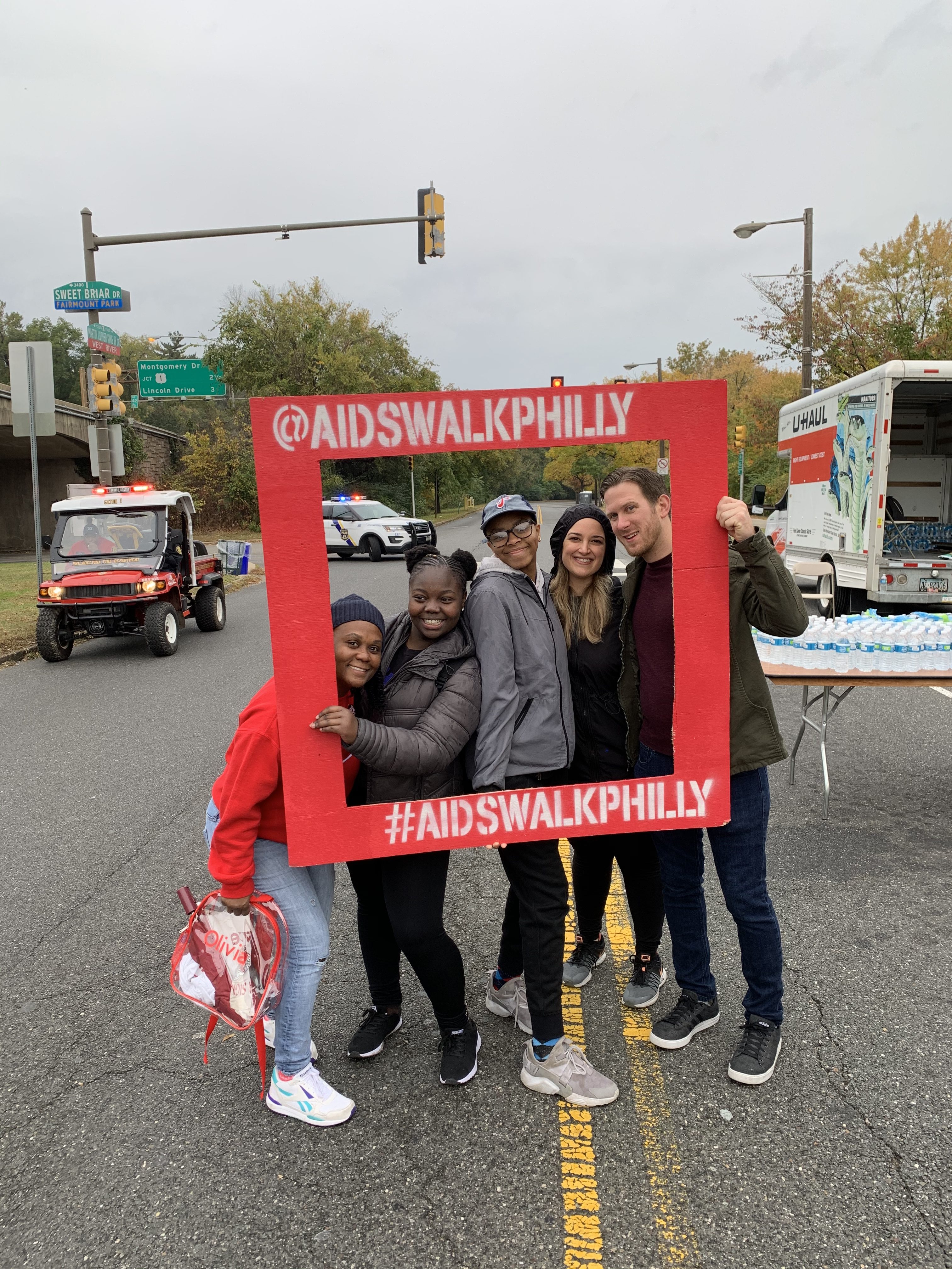 Roxborough Student particiate in AIDS walk downtown philadelphia