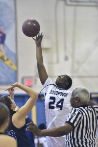 Roxborough girls basketball with the tipoff