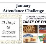 January Attendance challenge Taste of Philly flyer