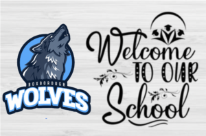 Wolf logo Welcome to our school 