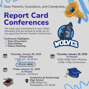 Report card conferences flyer